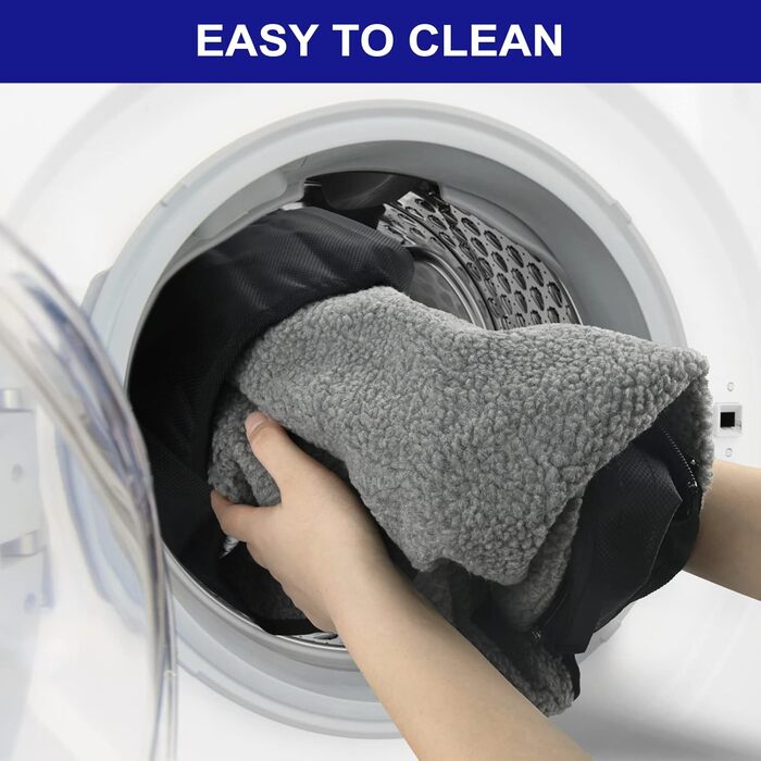 Килимок для собак Outdoor: водовідштовхувальний, 100x70 см, миючий, для подорожей та кемпінгу. З сумкою та щіткою для видалення шерсті. Підходить для собак та котів. Теплий, великий килимок для подорожей (Чорний, вовна)