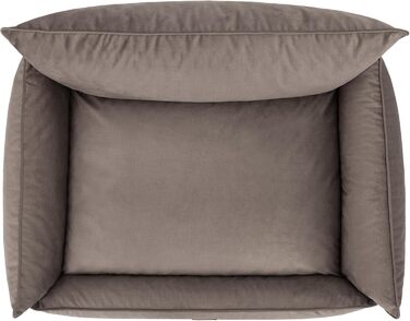 Ліжко для собак Joker - ліжко-кошик для маленьких, середніх та великих собак - м'яке ліжко для собак, диван для собак, знімний та пральний чохол, розмір L: 106 x 80 см, коричневий Fancy L, 106 x 80 см