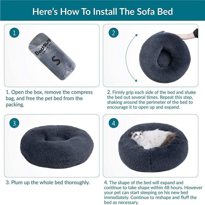 М'яке кругле ліжко для собак та котів Lukery з плюшу, зручне донат-кільце, м'яке ліжко для собак та котів, підходить для маленьких, середніх та великих тварин (70см, золотисто-жовтий)