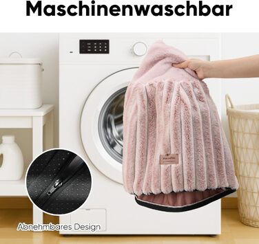 Ортопедичне ліжко для собак та котів FUKUMARU, 76x76x18 см, знімний чохол, сучасний дизайн, рожевий колір