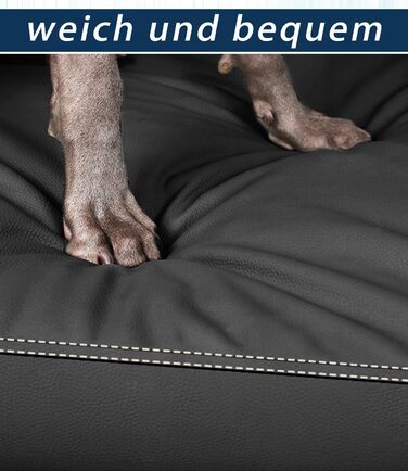 Ортопедичне ліжко для собак великих порід від GUANGDEEN - м'яке, знімний чохол, чорний колір, 116x71x7 см