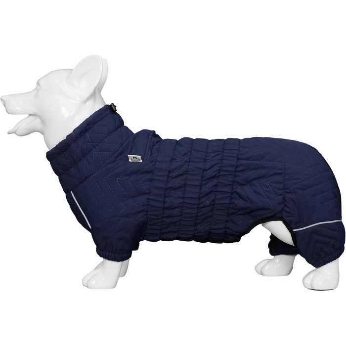 Водонепроникний теплий зимовий одяг для собак - тепла жилетка з двошарової тканини, з відбиваючими елементами, для маленьких, середніх та великих собак. Колір: сірий, розмір XXL, 2XL. Підходить для такс/коргі (розмір 17' "back").