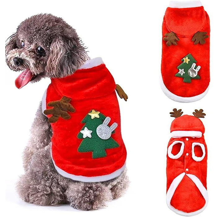 Теплий святковий пуловер для собак з високим коміром, розмір L (1 шт.)