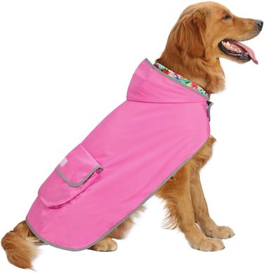 Водонепроникний дощовик для собак HDE з капюшоном, пончо, куртка для маленьких, середніх та великих собак, розмір Enten