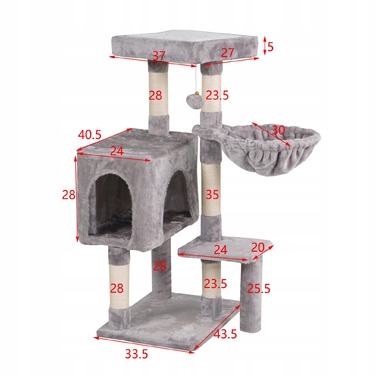 Низька кігтеточка, килимок для дряпання Aga 61 - 100 см
