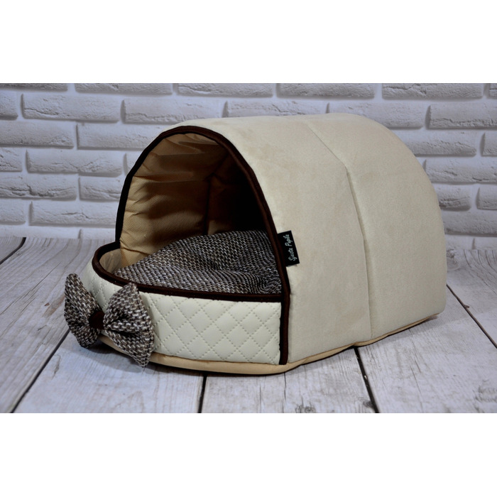 Ліжко-тунель для собак та котів SjestaPupila XXL (50x65 см), м'яка лежанка-будинчок