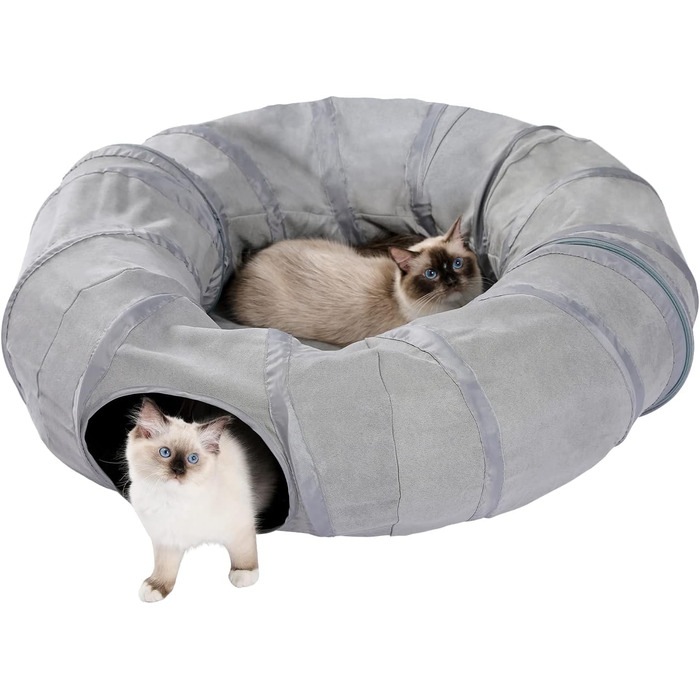 PAWZ Road Тоннель для котів, іграшка-тоннель, сірий, кругла форма