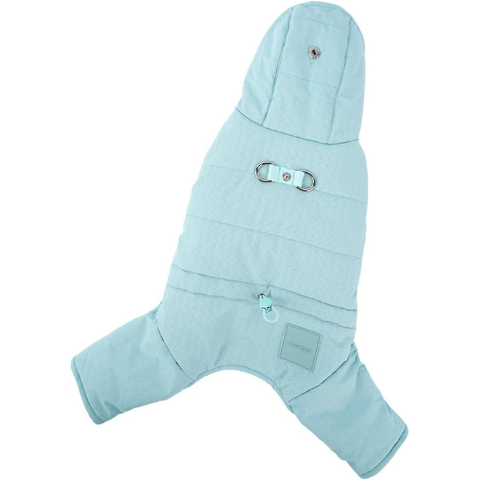 Зимова куртка для собак, тепла флісова куртка для маленьких собак, блакитна, 2XL