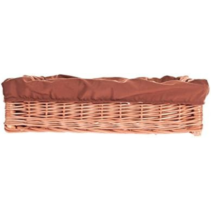 Корзина для собак та котів з ротангу, лежанка, гніздо, 60x50x18 см (натуральний колір)