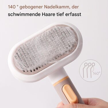 Щітка для собак з довгою шерстю: видаляє підшерсток, 3 насадки, проти ковзання | для короткої та довгої шерсті, дому, офісу