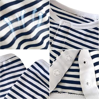 Захисний боді для собак після операції, боді для собак після кастрації/стерилізації, захисний одяг для собак з відкритими лапами, з отвором для рани, з нейлоновою застібкою, для собак з алергією, лисістю, післяопераційний одяг, блакитно-білий в смужку (S)