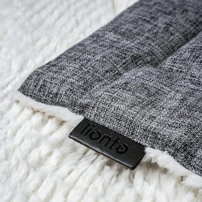 Килимок-підстилка для собак та котів Lionto, теплий, з підкладкою, 75x55 см, сірий. Миючий, з м'якою та зносостійкою стороною, для захисту від холоду.