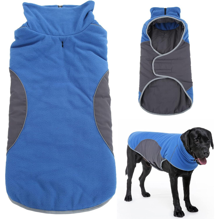 Зимовий теплий пуховик для собак, вітронепроникний, з капюшоном та на блискавці, для маленьких, середніх та великих порід