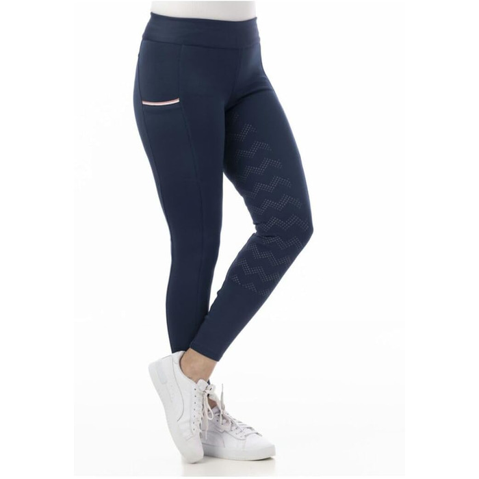 Легінси для верхової їзди Riding World Agadir для жінок та дівчаток | Легінси для їзди верхи з силіконовим повним нальотом та широким поясом | 2 кишені для телефону | Верхова одяг різних розмірів та кольорів (36, темно-синій)