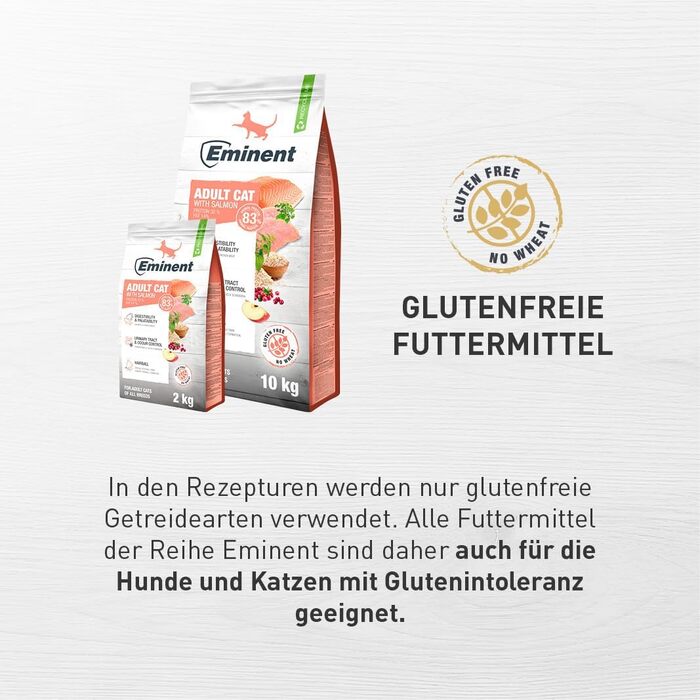 Сухий корм для дорослих котів Eminent Adult Salmon з лососем, безглютеновий, преміум-клас, 10 кг