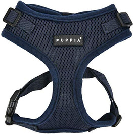 Шлея для собак Puppia Ritefit, регульована, м'яка, для малих і середніх порід, антиковзна, для цуценят, темно-синя, розмір L