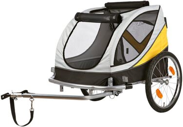 Причіп для велосипеда Trixie 12805, сірий/чорний/жовтий, 63x68x75 см (M)