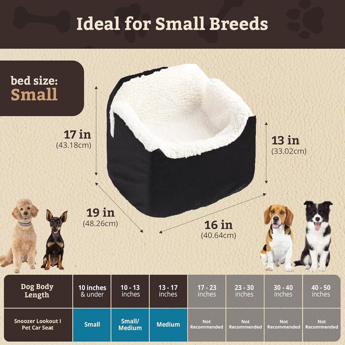 Автокрісло для собак Snoozer Lookout I, чорний діамант, 2,3-6,8 кг