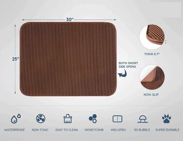 Килимок для котячого туалету KA®, водонепроникний, EVA, PVC, для дому та балкону