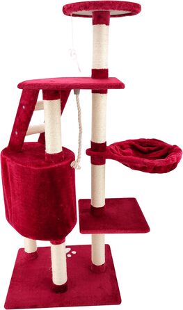 Дряпак для котів Beltom® Kratzbaum з платформою для ігор, 120 см (Вишневий)