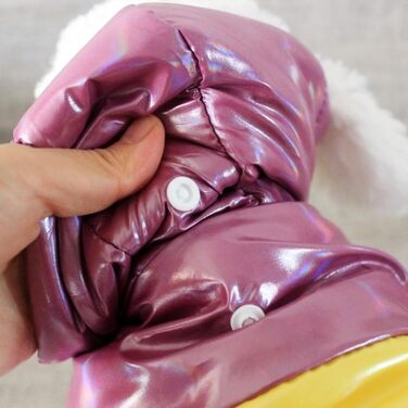 Зимовий одяг для собак: пуховик, комбінезон, зимова куртка. Водонепроникний зимовий теплий одяг з капюшоном для собак. Кольори: фіолетовий, жовтий. Розмір S