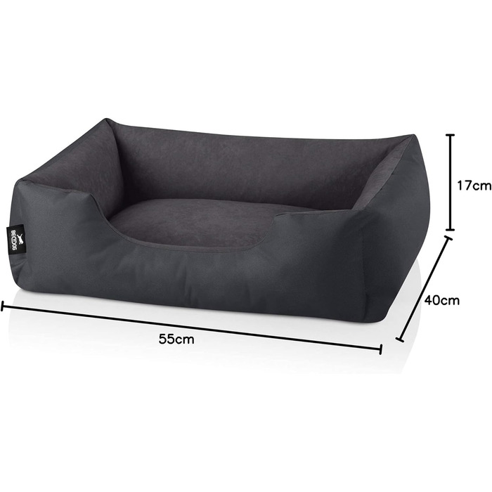 Ліжко для собак BedDog Zara, знімний і праний чохол, диван-кошик для маленьких собак