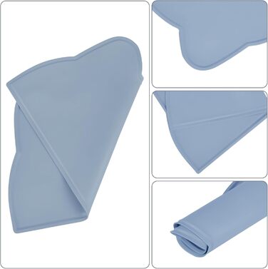 Килимок для котячого корму, силіконовий, неслизький, водонепроникний, блакитний