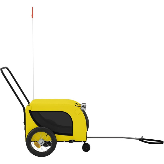 Причіп для велосипеда Gecheer для собак та інших домашніх тварин (124 x 53 x 53 см, жовто-чорний)