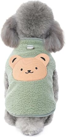 Теплий зимовий пуловер для собак маленьких порід (до 2.5 кг), зелений, розмір M