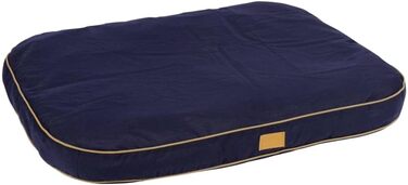 Лежанка для собак Kerbl Jerome, м'яке ліжко для собак, 80x60x6 см, поліестер, синьо-коричневий, з антиковзким покриттям