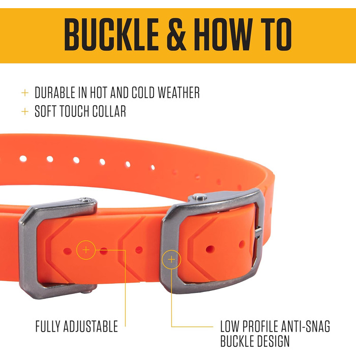 Нашийник для собак Carhartt, регульований, водонепроникний, Hunter Orange, універсальний розмір