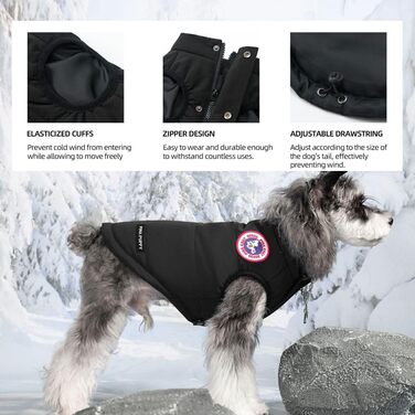 Зимовий одяг для собак PINA: тепла куртка, жилетка, вітронепроникний костюм. Червоний, чорний, S-XXL