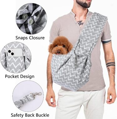 Тканинна переноска для собак, переноска для собак, переноска для собак до 7 кг, переноска Wlpn для собак та котів для прогулянок та активностей на свіжому повітрі