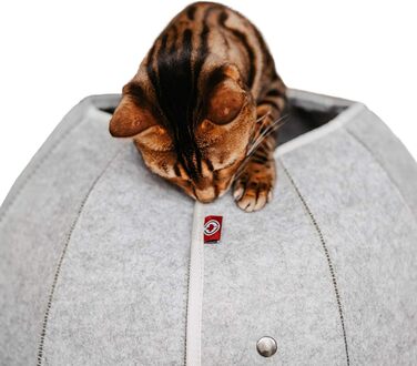 Котяча лежанка-купол CanadianCat Company, Ø 46 см, будиночок для котів у формі кулі