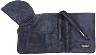 Рушник для собак темно-синій, розмір M | М'який, швидковисихаючий, вбираючий | Рушник для тварин з клямками | Для середніх собак | Аксесуар для домашніх тварин темно-синього кольору, 1 шт.