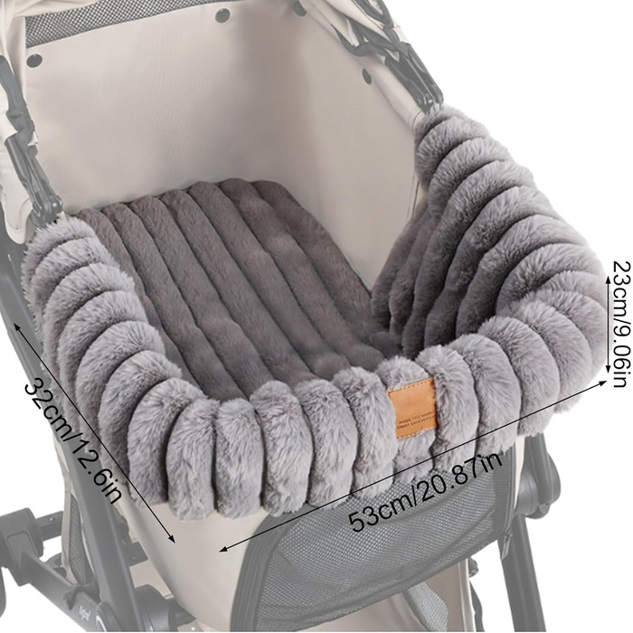 Підкладка для візка для собак та дітей - тепла, м'яка, знімний килимок з магнітною застібкою | для дому, подорожей, котів, цуценят, всередині та зовні