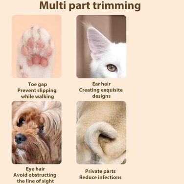 Набір для догляду за шерстю собак, безшумний триммер для нігтів, акумуляторний, бездротовий, для котів та інших тварин