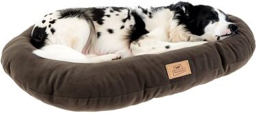 Крісло-ліжко для собак та котів Ferplast Relax Microfleece, 100 x 63 см, сіре, з м'якої мікрофлісу, миється