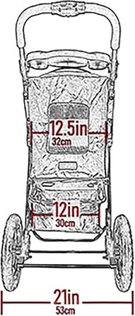 Дитяча коляска для тварин Pet Gear AT3: для котів/собак, легке складання, прогумовані колеса, знімне внутрішнє покриття, тримач для напоїв та кошик для зберігання