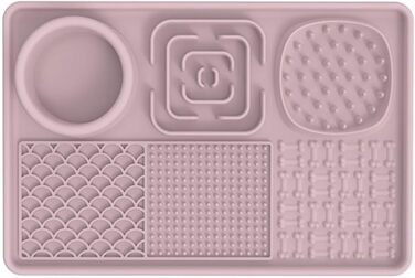 Килимок для собак та цуценят Leckmatten з присосками для повільного годування, купання та тренувань, зняття тривоги (сірий, рожевий)