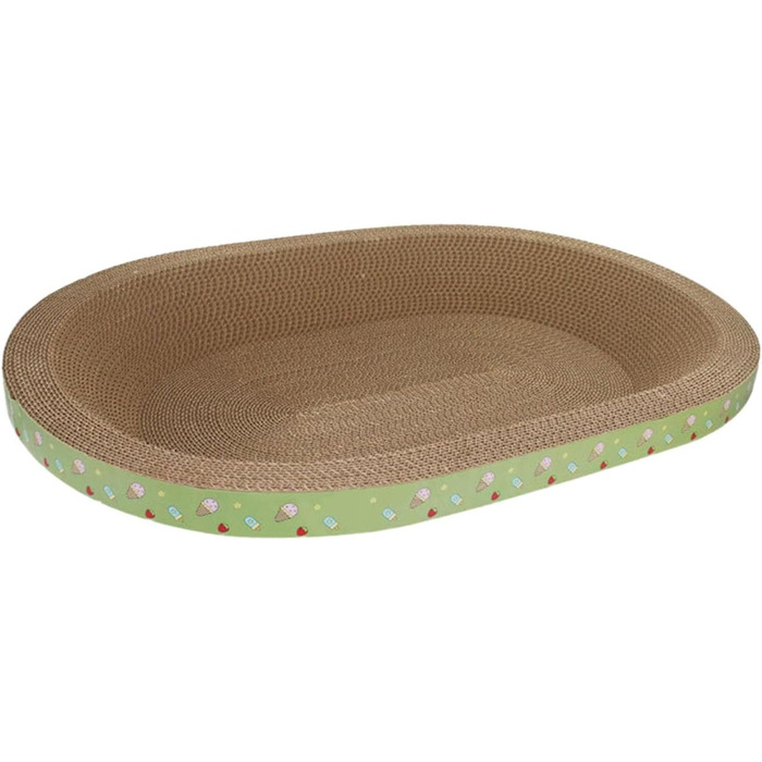 Котячий когтеточка з картону Perfk овальної форми, ігрова зона для котів, 57 см