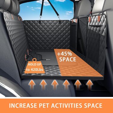 Захист сидіння заднього пасажира для собак, жорстка основа, захист сидіння вантажівки, велике подовження сидіння для собак, авто-покриття для домашніх тварин, водовідштовхувальне, гамак для собак, аксесуари для подорожей у вантажівці