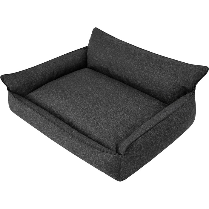 Килимок для собак, лежанка для тварин, м'яке ліжко для собак, килимок-матрац, лежанка-софа, XXXL (132 x 106 см), графітовий колір, екологічний матеріал