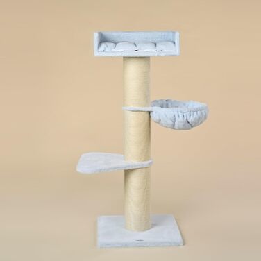 Драбина для котів RHRQuality Royalty de Luxe, 158 см, сиза, з товстими сизалевими стовпчиками