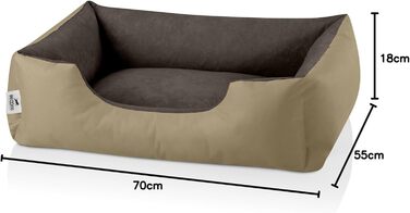Лежак для собак BedDog M – знімний чохол, для малих порід, м'яка подушка, диван, кошик, праний