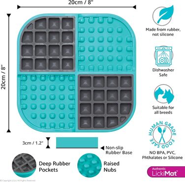 INDUSTRIPET Lickimat Slomo - годівниця для котів, бірюзовий