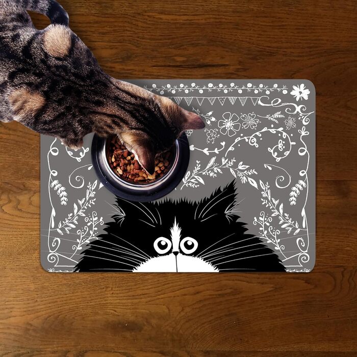 Накладка під годівницю для котів та собак, нековзна, водовідштовхувальна, Charming Whiskers