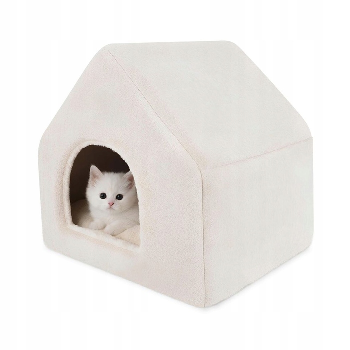 Будиночок-лежак для котів SUITE Carinio з двосторонньою подушкою, 44 × 42 × 44 см