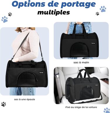 Транспортна переноска для котів та собак, дихаюча та складна, переноска для котів з регульованим плечовим ременем, знімна подушка