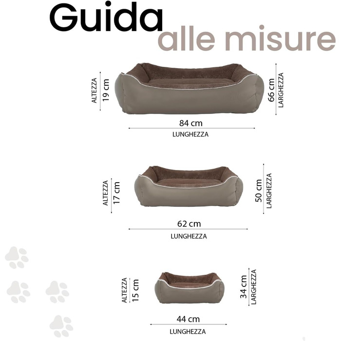 Кімната для домашніх тварин Sogni E Capricci Bett, 48 x 42 x 16 см (кремовий колір, розмір 84 x 66 x 19 см, NUVOLA)